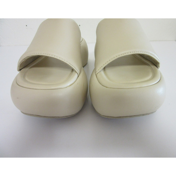 ZARA Beige Platform 39 Slip On Slides Open Toe Sandals - Picture 3 of 9